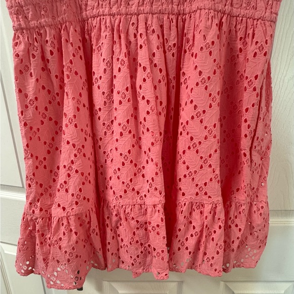 Draper James Wilson Pink Eyelet Whimsical Feminine Mini Dress New With Tags XL - Picture 9 of 13